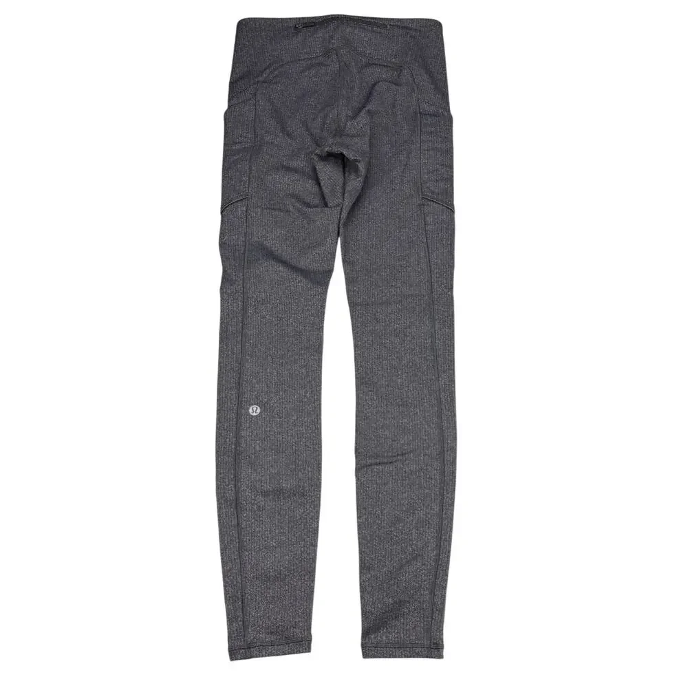 LULULEMON Speed Up Tight 28" Sz 4 Power Luxtreme Variegated Knit lack Heathered - Picture 9 of 12